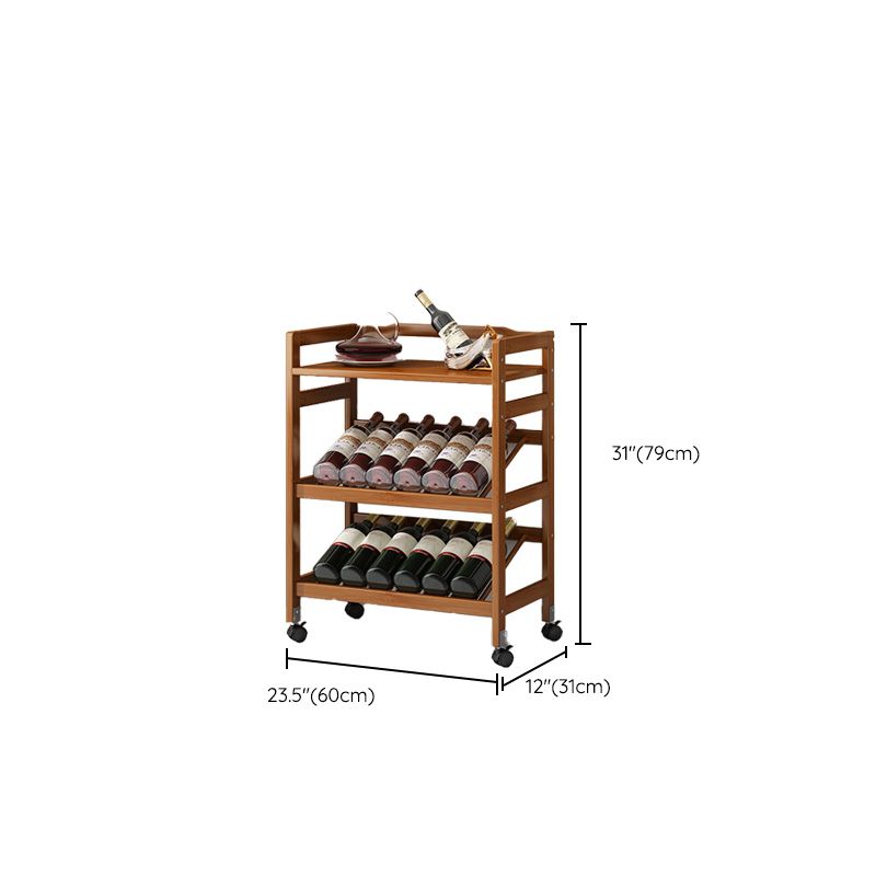 Modern Floor Wine Bottle Rack Wooden Brown Wine Bottle Rack for Home