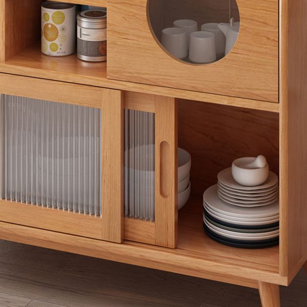 Sala da pranzo moderna server buffet da 45.5 "l porte scorrevoli in legno massiccio armadio