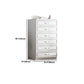 Modern White Accent Chest with Drawers 14.96" Wide Side Cabinet with Door
