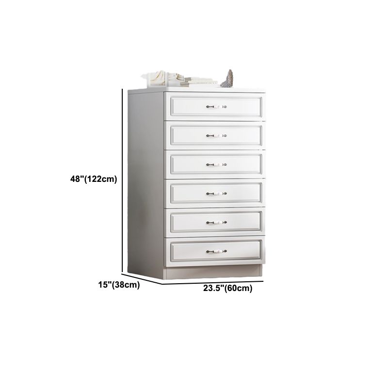 Modern White Accent Chest with Drawers 14.96" Wide Side Cabinet with Door
