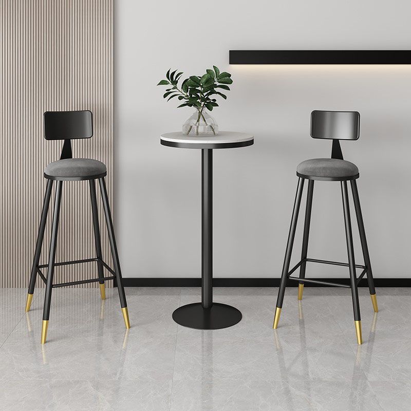Glam Style Upholstered Fabric Stools Low Back Stools with Cushion Clearhalo 'Bar Furniture' 'Bar Stools' 'bar_stools' 'furn' 'furn_bar_stools' 'Furniture' 'furniture_bar_stools' 'Kitchen & Dining Furniture' 1200x1200_1b4f46db-a01c-4330-a691-e9e2aa699e93