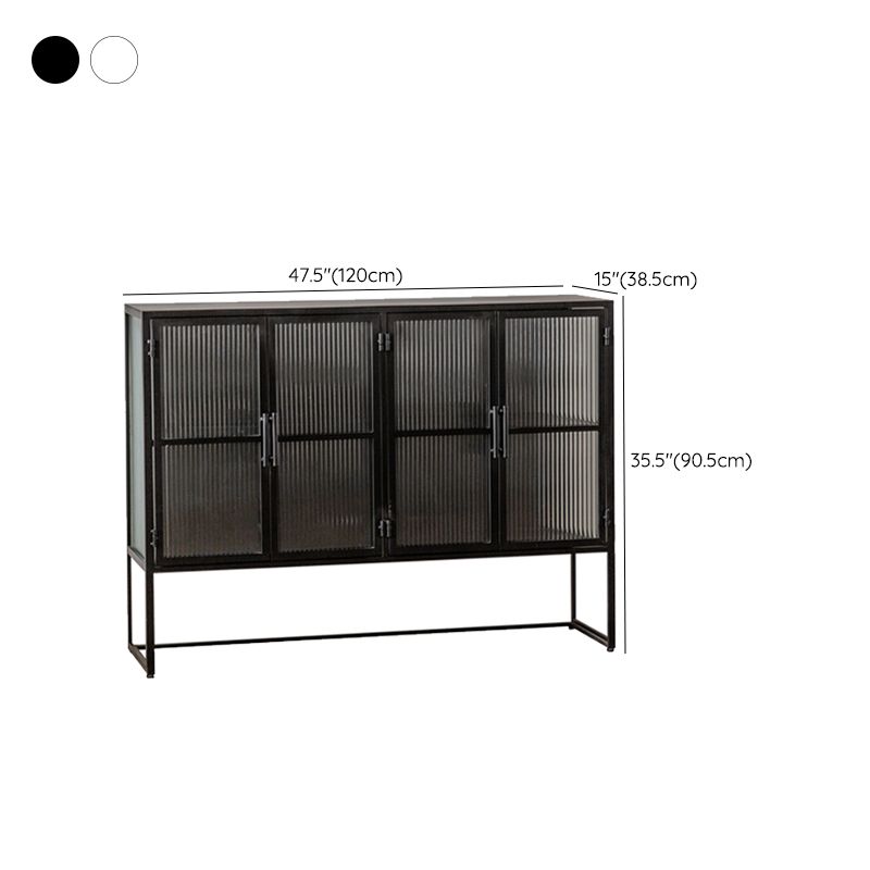 Puerto de vidrio de mesa de buffet de metal de estilo moderno para sala de estar