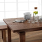 Rectangle Double Base Dining Table Modern Pine Wood Table for Dining Room