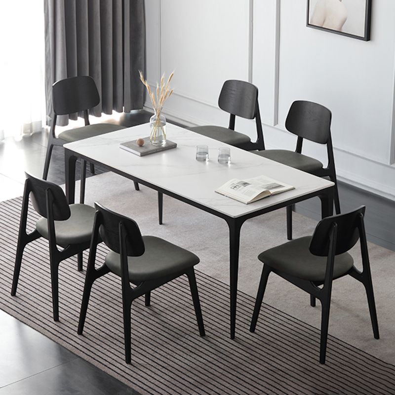 Modern Open Back Dining Chair Wood Dining Armless Side Chair for Home Clearhalo ' kitchen&dining_furn' 'Dining Chairs' 'Dining Tables & Seating' 'dining_chair' 'furn' 'furn_dining_chair' 'Furniture' 'furniture_dining_chair' 'Kitchen & Dining Furniture' 'kitchen' 1200x1200_1b50a4e5-d422-4758-82b9-e7cfcb0bbf5b