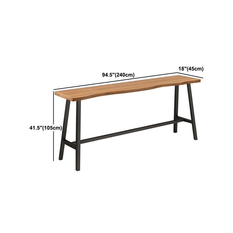 1/4 Pieces Industrial Iron Bar Table Set Rectangle Wood Bistro Set with Footrest Clearhalo 'Bar Furniture' 'furn' 'furn_home_bar_bar_sets' 'Furniture' 'Home Bars & Bar Sets' 'home_bar_bar_sets' 'Kitchen & Dining Furniture' 1200x1200_1b523787-3a0b-4ab4-945b-53ce59d302cd