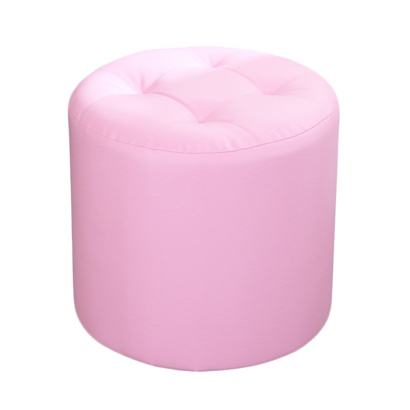 Modern Cylinder Shape Boucle Pouf Plain PU Leather Tufted Ottoman Footrest Clearhalo 'furn' 'furn_ottomans_poufs' 'Furniture' 'Living Room Furniture' 'Ottomans & Poufs' 'ottomans_poufs' 1200x1200_1b53c40b-64bf-42ff-967c-33de0708f285