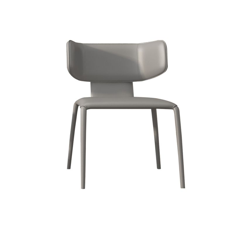 Modern Simple Side Chair Faux Leather Wingback Chair for Living Room