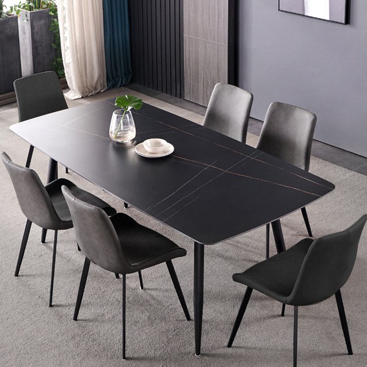 Modern Leather Restaurant Side Chair Solid Back Dining Chair (Set of 2) Clearhalo ' kitchen&dining_furn' 'Dining Chairs' 'Dining Tables & Seating' 'dining_chair' 'furn' 'furn_dining_chair' 'Furniture' 'furniture_dining_chair' 'Kitchen & Dining Furniture' 'kitchen' 1200x1200_1b55d9ed-d104-40db-b564-cfe8fa88869a