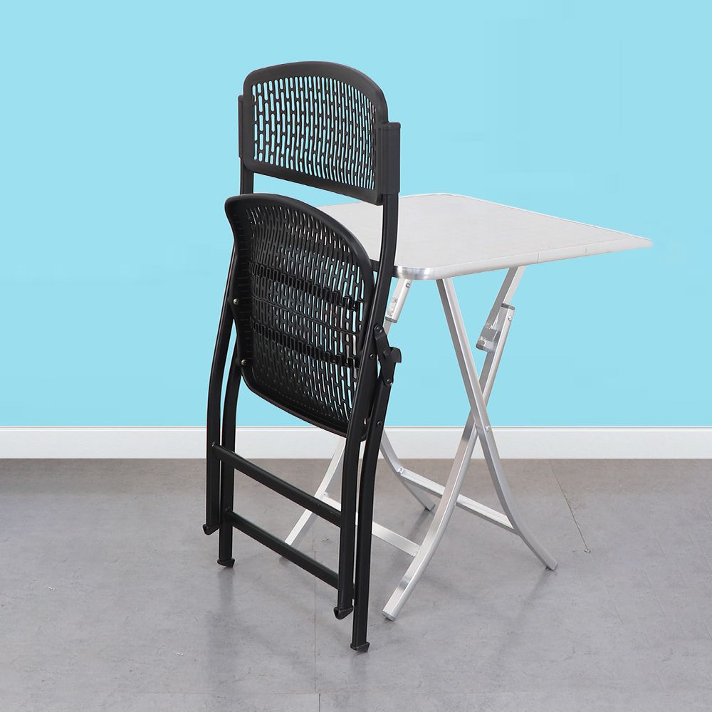 Contemporary Metal Side Chair Home Folding Armless Open Back Dining Side Chair Clearhalo ' kitchen&dining_furn' 'Dining Chairs' 'Dining Tables & Seating' 'dining_chair' 'furn' 'furn_dining_chair' 'Furniture' 'furniture_dining_chair' 'Kitchen & Dining Furniture' 'kitchen' 1200x1200_1b56b4aa-2dcf-4571-82d2-aba7df91ae6d