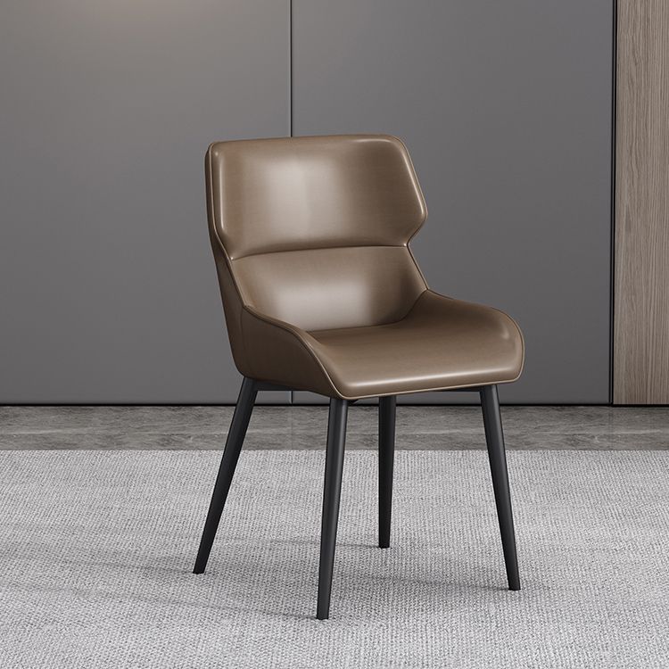 Nordic Style Metal Chair Wingback Kitchen Side Chair for Dinning Room