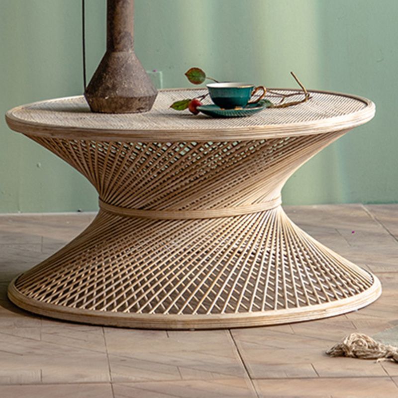 Round Rattan Top Side Table 16.53" /22.05" Tall Wood Pedestal End Table Clearhalo 'Coffee & Accent Tables' 'End & Side Tables' 'end_side_tables' 'furn' 'furn_end_side_tables' 'Furniture' 'Living Room Furniture' 1200x1200_1b5a3566-4202-475c-a815-3da67e69bfde