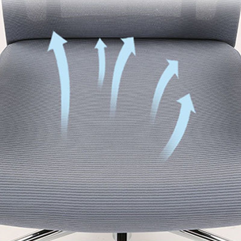 Moderne mesh -computerstoel Mid achterstoel met wielen geen pijn