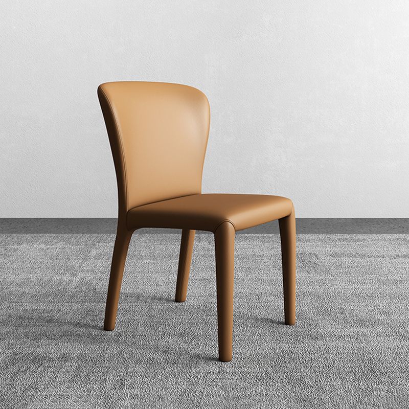 Contemporary Style Dining Chair Faux Leather Low Back Dining Side Chair Clearhalo 'Dining Chairs' 'Dining Tables & Seating' 'dining_chair' 'furn' 'furn_dining_chair' 'Furniture' 'Kitchen & Dining Furniture' 1200x1200_1b5a8c59-d2b8-41f7-95dd-d860c624c7f8