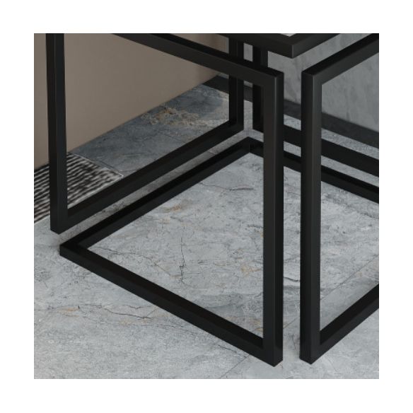 17.72" Tall Contemporary Style Side End Table Metal Frame Sofa Side Accent Table Clearhalo 'Coffee & Accent Tables' 'End & Side Tables' 'end_side_tables' 'furn' 'furn_end_side_tables' 'Furniture' 'Living Room Furniture' 1200x1200_1b5b9103-4123-43a8-acfc-df56bdc7f238