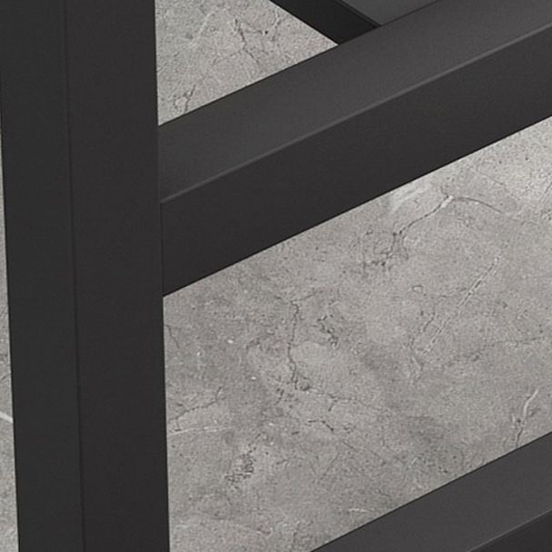 Modern Rectangle Iron Bar Dining Table Stone Top Indoor Bistro Table with Footrest Clearhalo 'Bar Furniture' 'Bar Tables' 'bar_tables' 'furn' 'furn_bar_tables' 'Furniture' 'furniture_bar_tables' 'Kitchen & Dining Furniture' 1200x1200_1b5da47f-c994-42f5-b57a-e94e8357e71c
