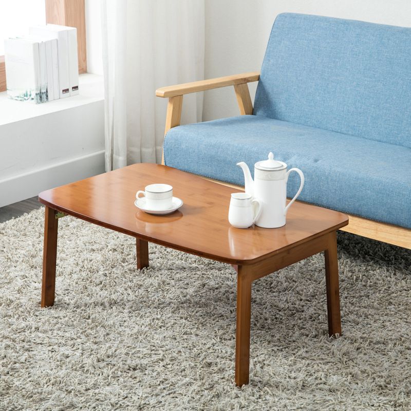 Modern Brown/Oak 4 Legs 1 Coffee Table Geometric Folding Table for Living Room Clearhalo 'Coffee & Accent Tables' 'Coffee Tables' 'coffee_tables' 'furn' 'furn_coffee_tables' 'Furniture' 'furniture_coffee_tables' 'Living Room Furniture' 1200x1200_1b5f33ae-96a5-4fd5-95c3-ca15d0b46020