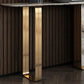 14 inch Wide Glam Accent Table Rectangle Stone Console Table for Hall
