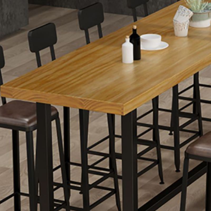 Industrial Rectangle Counter Table Wooden Counter Table for Restaurant Clearhalo 'Bar Furniture' 'Bar Tables' 'bar_tables' 'furn' 'furn_bar_tables' 'Furniture' 'Kitchen & Dining Furniture' 1200x1200_1b60d5c7-0308-4be3-900c-f017f747fd9a