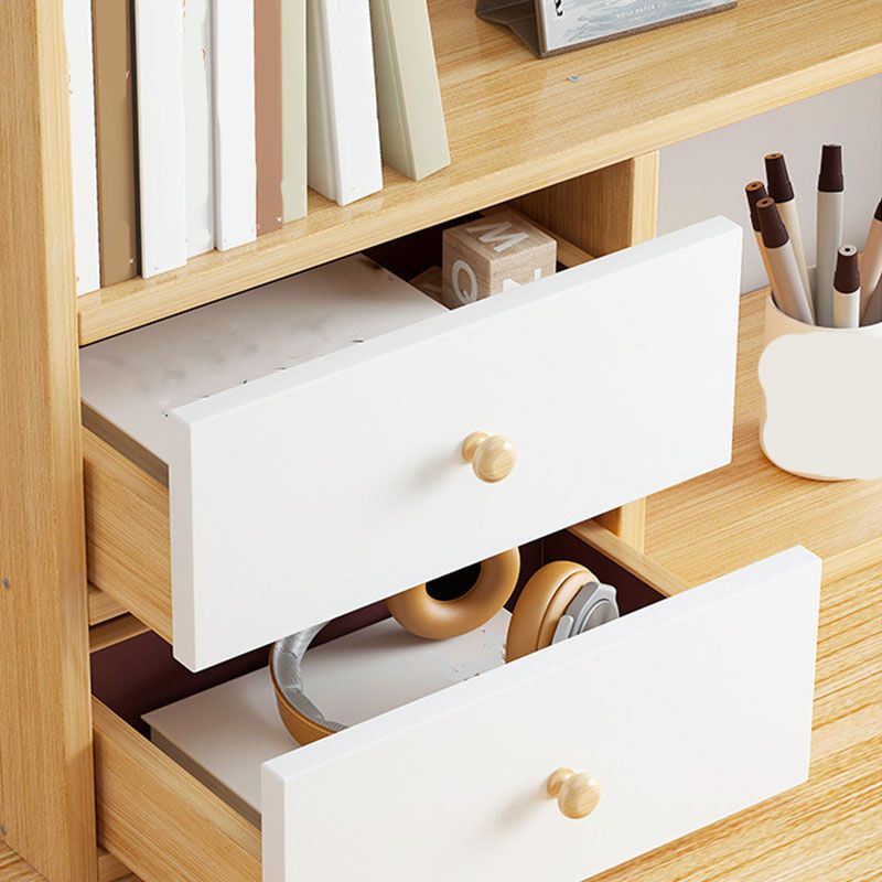 Libreria aperta di libreria aperta da 9,5 "W Modern Wooden con cassetti e scaffali