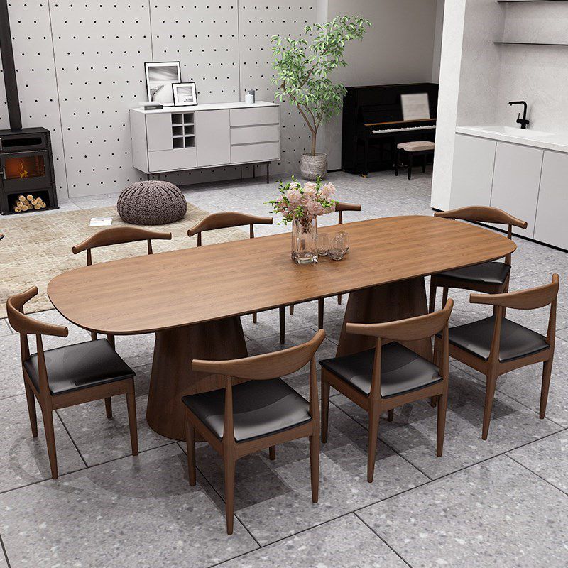Pine Solid Wood Dinner Table Contemporary Style Brown Dining Table for Home Kitchen Dinner Clearhalo 'Dining Tables & Seating' 'Dining Tables' 'dining_table' 'furn' 'furn_dining_table' 'Furniture' 'Kitchen & Dining Furniture' 1200x1200_1b636611-bd5e-4f76-9ca5-9ccadaefe7d2