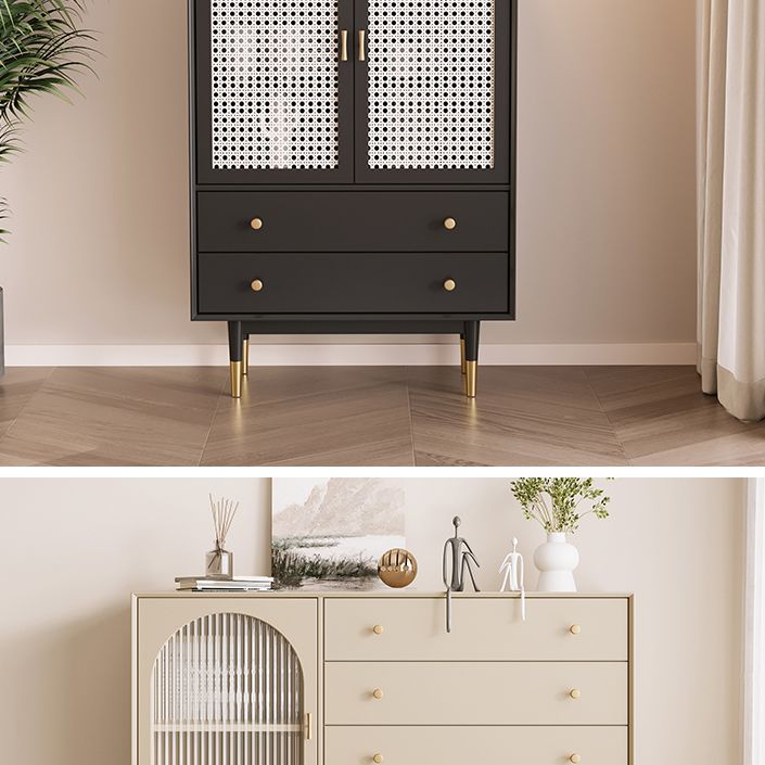 Wooden Rectangle Storage Sideboard Luxury Cabinet with Drawers and Doors Clearhalo 'buffet_sideboard' 'Buffets & Sideboards' 'furn' 'furn_buffet_sideboard' 'Furniture' 'Kitchen & Dining Furniture' 1200x1200_1b64ef28-7be1-41e5-9cc2-4f21b63c7759