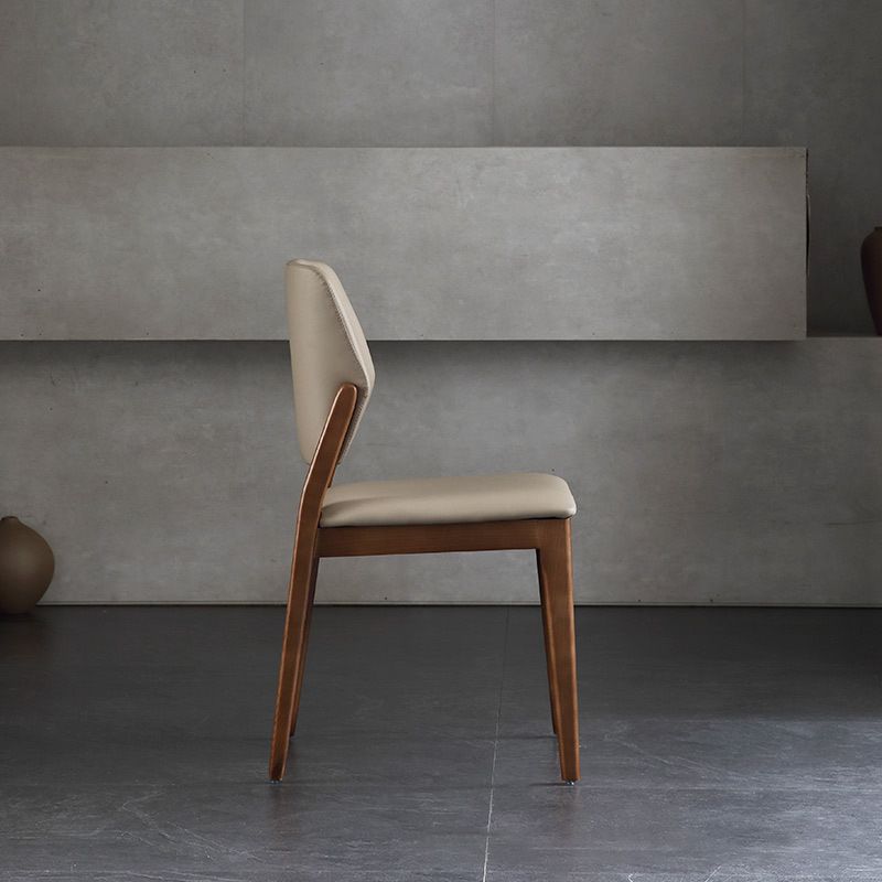 Sedie posteriori a stile contemporaneo sedie laterali senza braccia con gambe in legno per cucina