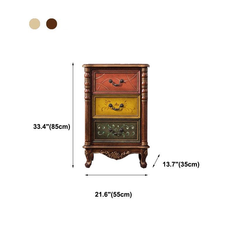 Traditionele stijl opbergkist stevige hout verticale lingerie kist met 3 /4 laden