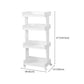 Plastic Geometric Bookcase Contemporary Style Open Back Shelf with Wheels