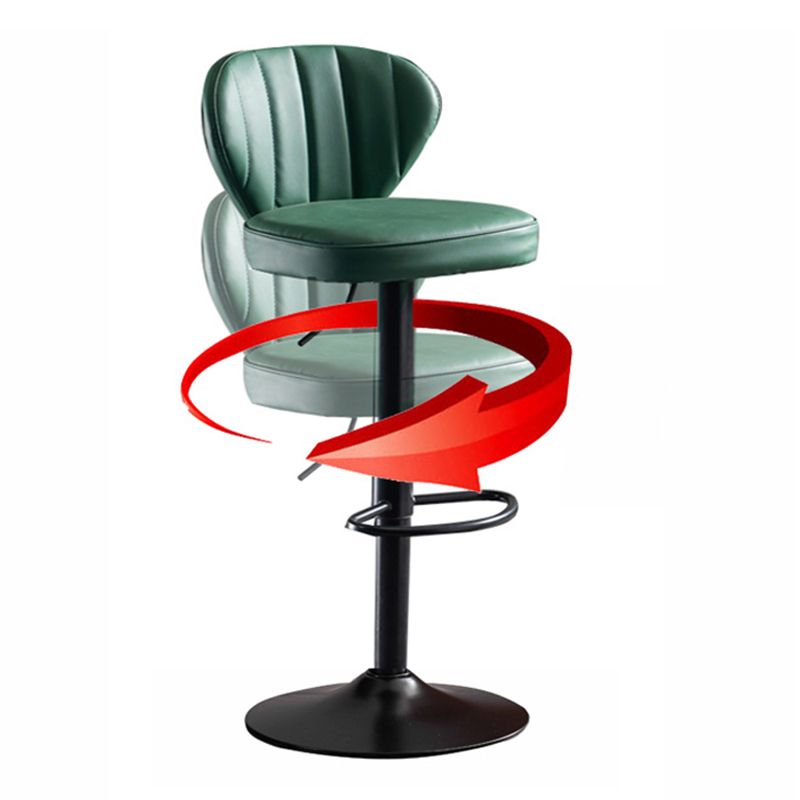 Sgabello imbottito in pelle moderna ad altezza regolabile