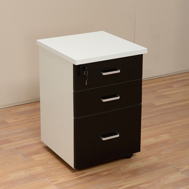 Modern Cabinet Wood with Locking Drawers Filing Cabinet on Castors Clearhalo 'Filing Cabinets' 'filling_cabinets' 'furn' 'furn_filling_cabinets' 'Furniture' 'Office Furniture' 1200x1200_1b686299-c5bf-4e22-aca1-4a4102aea4e6
