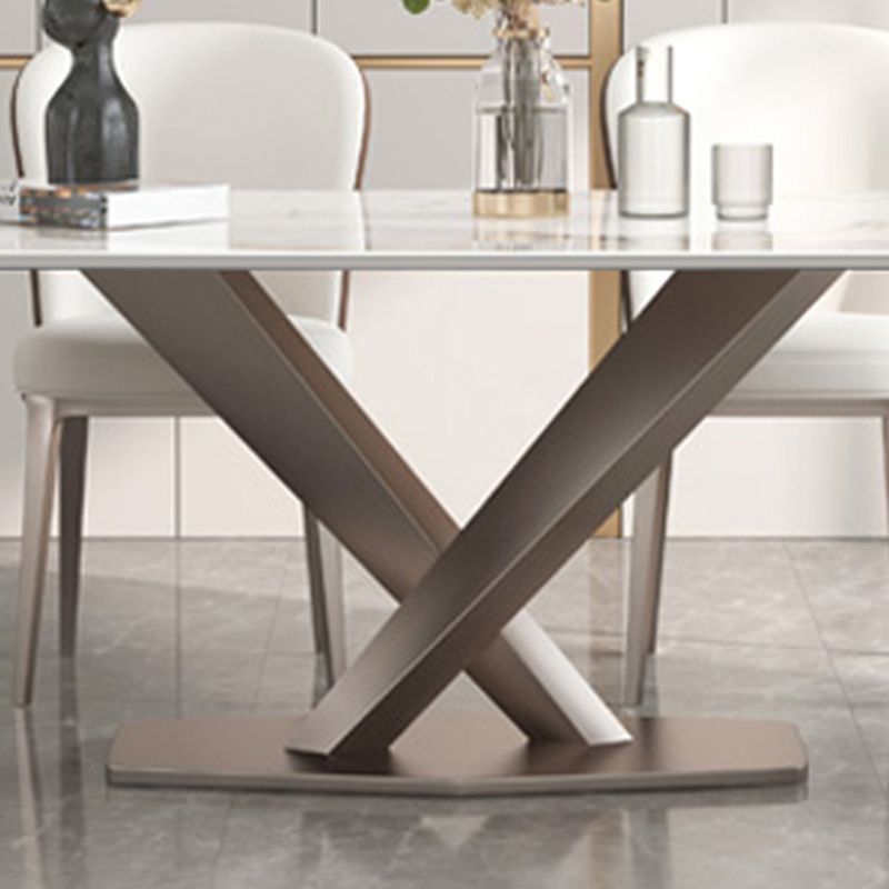 Designer Style 1/4/5/7 Pieces Rectangle Dining Set Sintered Stone Dining Room Table Set Clearhalo 'Dining Room Sets' 'Dining Tables & Seating' 'dining_room_set' 'furn' 'furn_dining_room_set' 'Furniture' 'Kitchen & Dining Furniture' 1200x1200_1b691b1d-630f-4af5-957b-ed9521d36ea8
