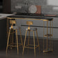 Gold Metal Pub Table Stone Top Industrial Bar Table with Storages Clearhalo 'Bar Furniture' 'Bar Tables' 'bar_tables' 'furn' 'furn_bar_tables' 'Furniture' 'Kitchen & Dining Furniture' 1200x1200_1b6972f8-c82d-4446-9835-5b96bc04afd2