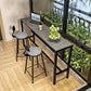 Black Trestle Cocktail Bar Table Rectangle Footrest Indoor Bar Wine Table (only table) Clearhalo 'Bar Furniture' 'Bar Tables' 'bar_tables' 'Furniture' 'furniture_bar_tables' 'Kitchen & Dining Furniture' 'kitchen&dining_furn' 'kitchen' 1200x1200_1b69e5e4-b87c-4f57-9dfb-c62f0164ed34