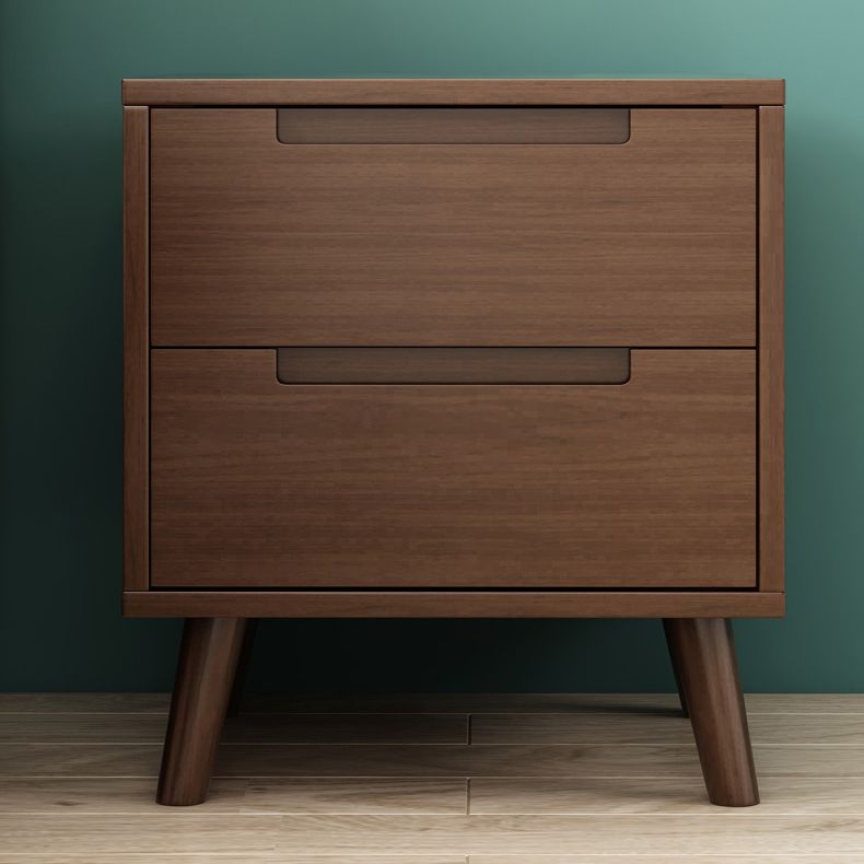 Zeitgenössische massive Holz Nachttischschubladen Betsttisch Beine enthalten