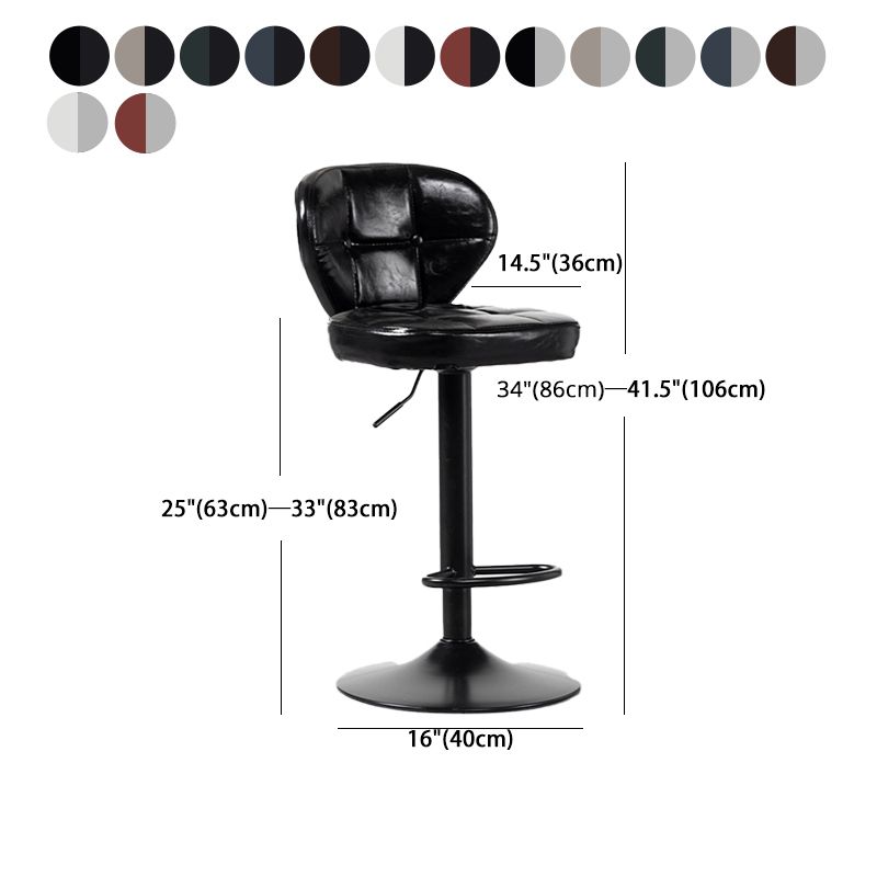 Nordic Leather Seats Barstool Rotating Lifting Bar Stool for Indoor, 1 Piece Clearhalo 'Bar Furniture' 'Bar Stools' 'bar_stools' 'furniture_bar_stools' 'Kitchen & Dining Furniture' 'kitchen&dining_furn' 'kitchen' 'kitchen_furn' Furniture' 1200x1200_1b6aefc8-910b-47b2-8118-2e3b7dba17c7