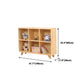 Contemporary Pine Wood Bookshelf Closed Back Bookcase for Home Office