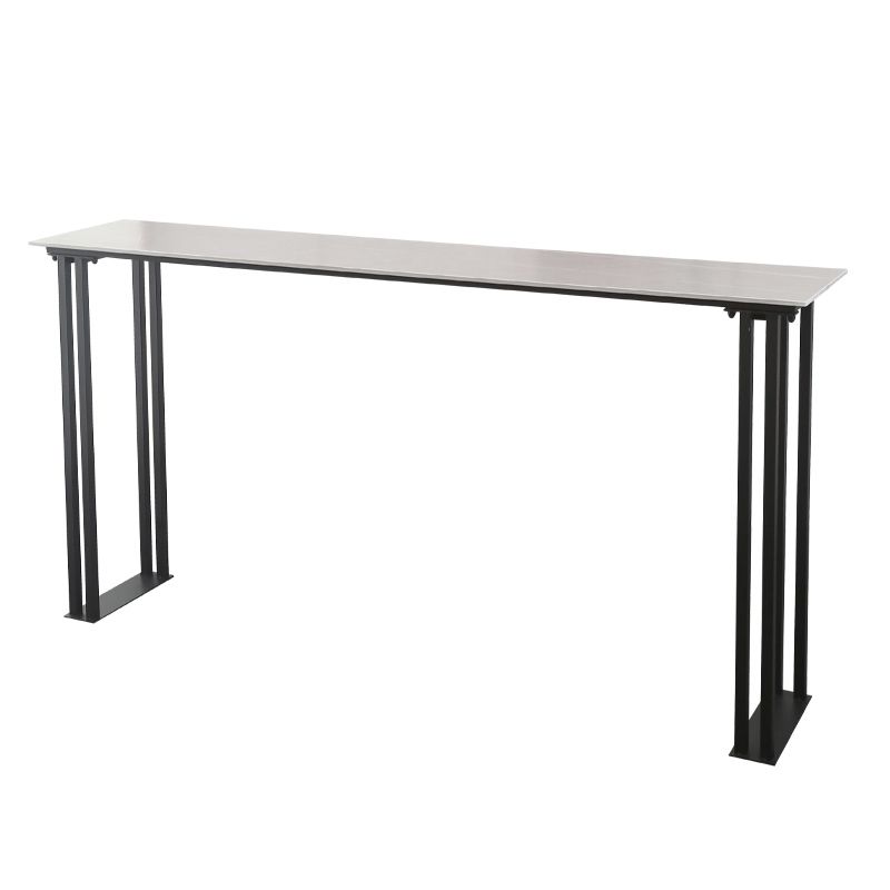 Indoor Stone and Metal Event and Cocktail Table Industrial Sled Counter Table Clearhalo 'Bar Furniture' 'Bar Tables' 'bar_tables' 'furn' 'furn_bar_tables' 'Furniture' 'furniture_bar_tables' 'Kitchen & Dining Furniture' 1200x1200_1b6d589b-efe4-487a-9f4e-dc17a506d7e6