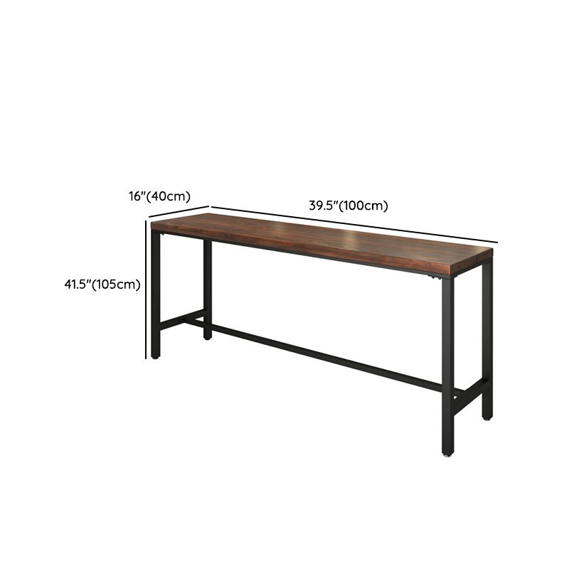 Set tavolo da bar rettangolare industriale Set tavolo da bar in legno marrone da 1/2/5 pezzi