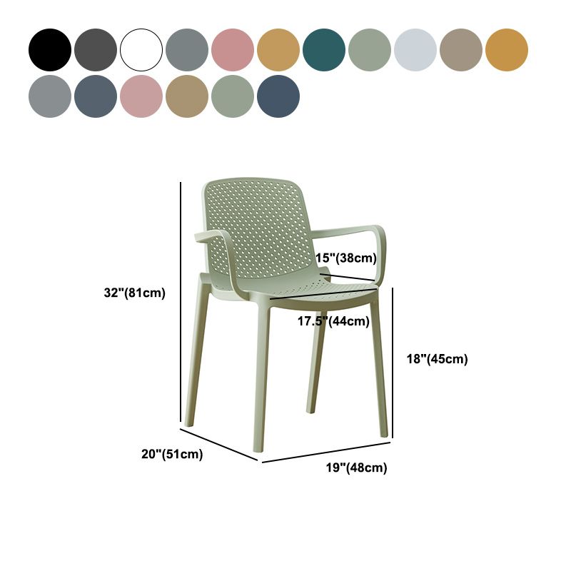 Modern Plastic Chair Parsons Chair in Matte Finish for Kitchen Clearhalo 'Dining Chairs' 'Dining Tables & Seating' 'dining_chair' 'furn' 'furn_dining_chair' 'Furniture' 'Kitchen & Dining Furniture' 1200x1200_1b6de7a6-5fd8-4566-9065-9c850cc8fa34