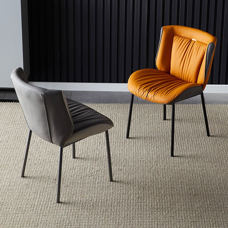 Home Scandinavian Side Chair Upholstered Wingback Metal Dining Room Chair Clearhalo ' kitchen&dining_furn' 'Dining Chairs' 'Dining Tables & Seating' 'dining_chair' 'furn' 'furn_dining_chair' 'Furniture' 'furniture_dining_chair' 'Kitchen & Dining Furniture' 'kitchen' 1200x1200_1b6e254a-df86-4f62-86d7-8288529d319f