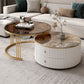 Round Frame Coffee Table Slate Nesting Coffee Table Set with Storage Clearhalo 'Coffee & Accent Tables' 'Coffee Tables' 'coffee_tables' 'furn' 'furn_coffee_tables' 'Furniture' 'Living Room Furniture' 1200x1200_1b6efdac-b6f6-456d-b8fd-1e784608903f