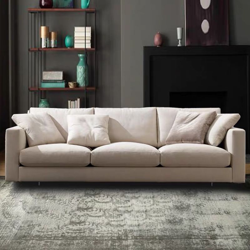 Contemporary Slipcovered Living Room Square Arm Pillows Seating Clearhalo 'furn' 'furn_sofas' 'Furniture' 'Living Room Furniture' 'Sofa' 'sofas' 1200x1200_1b70dbcb-f2eb-4c30-adca-f3715f8799a7