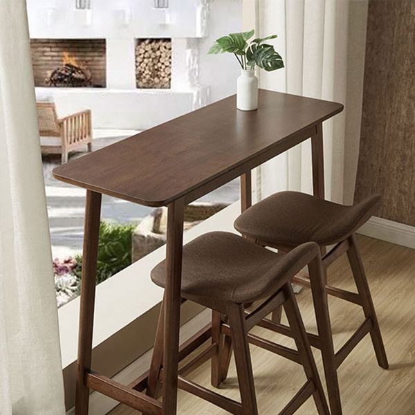 1/3/4 Pieces Table and Stool Set Contemporary Brown Solid Wood Clearhalo 'Bar Furniture' 'furn' 'furn_home_bar_bar_sets' 'Furniture' 'Home Bars & Bar Sets' 'home_bar_bar_sets' 'Kitchen & Dining Furniture' 1200x1200_1b70f817-5e1e-42a1-815f-c49394962dd7