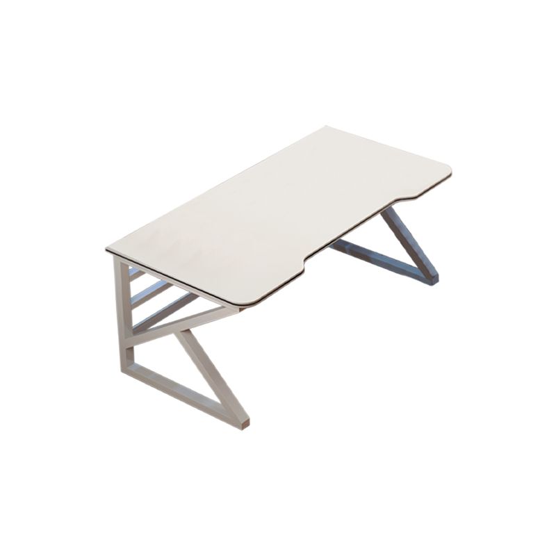 Ergonomische houten computerbureau rechthoekige bureau met metalen benen met metalen benen