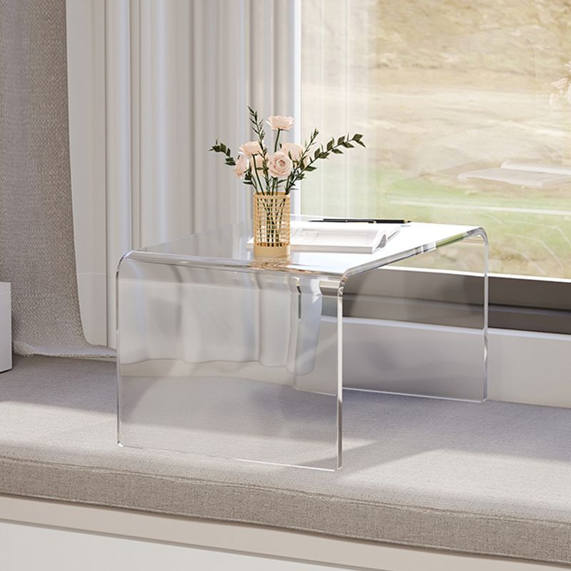 Luxurious Sled Side Table Rectangular Acrylic End Table Stand