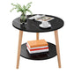 Contemporary Wooden Single Coffee Table 3 Legs Round Cocktail Table Clearhalo 'Coffee & Accent Tables' 'Coffee Tables' 'coffee_tables' 'furn' 'furn_coffee_tables' 'Furniture' 'Living Room Furniture' 1200x1200_1b747818-b81c-4656-b1ec-c2f3c8af23fc