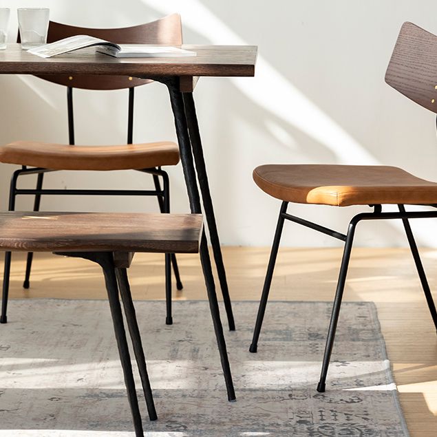 Oak Solid Wood Dining Table Industrial Rectangle Dining Table with 4 Legs Clearhalo ' dining_table' 'Dining Tables & Seating' 'Dining Tables' 'furn' 'furn_dining_table' 'Furniture' 'furniture_dining_table' 'Kitchen & Dining Furniture' 'kitchen&dining_furn' 'kitchen' 'kitchen_dining_table' 1200x1200_1b75215b-f2de-4bd7-b590-ee99c7c705be