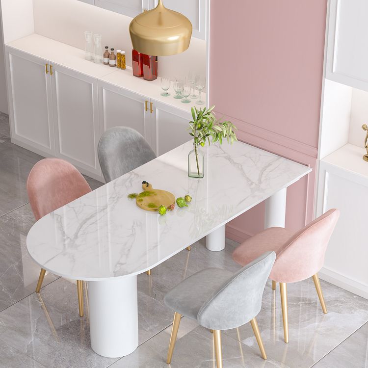 フリーフォーム焼結ストーンホワイトテーブルシンプルさ3脚のテーブル