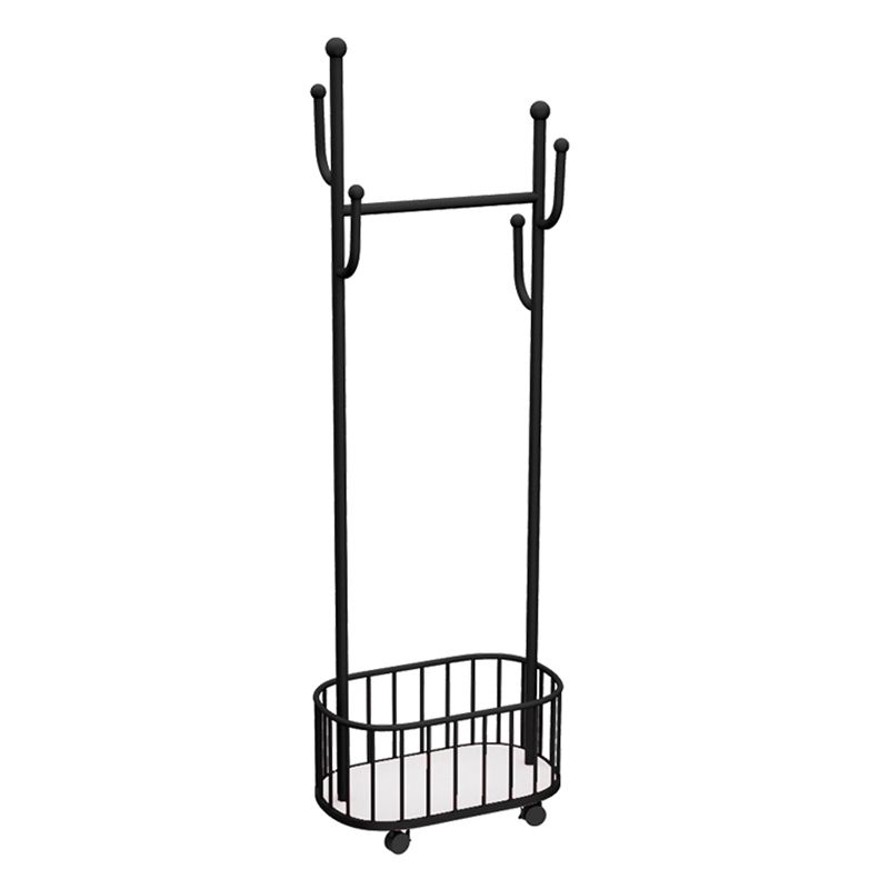 Hangage de manteau métallique de style de luxe Rack de manteau autonome avec roue universelle