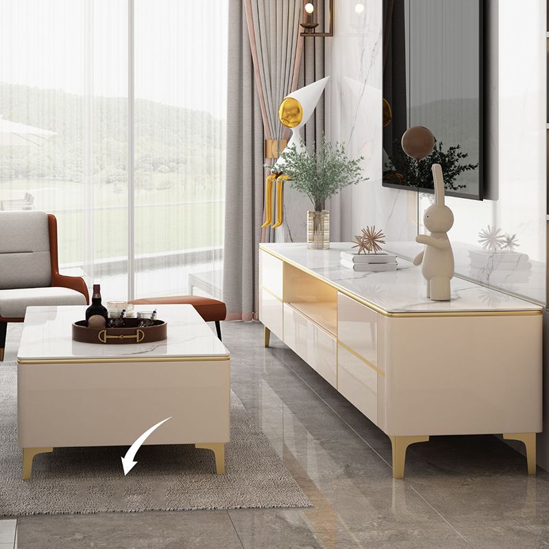 Open Storage TV Stand Console Stone TV Media Console with Drawers Clearhalo 'furn' 'furn_tv_stands_entertainment_centers' 'Furniture' 'Living Room Furniture' 'TV Stands & Entertainment Centers' 'TV Stands & Media Storage Furniture' 'tv_stands_entertainment_centers' 1200x1200_1b762f27-58d7-4910-be99-4c8873b67cf0